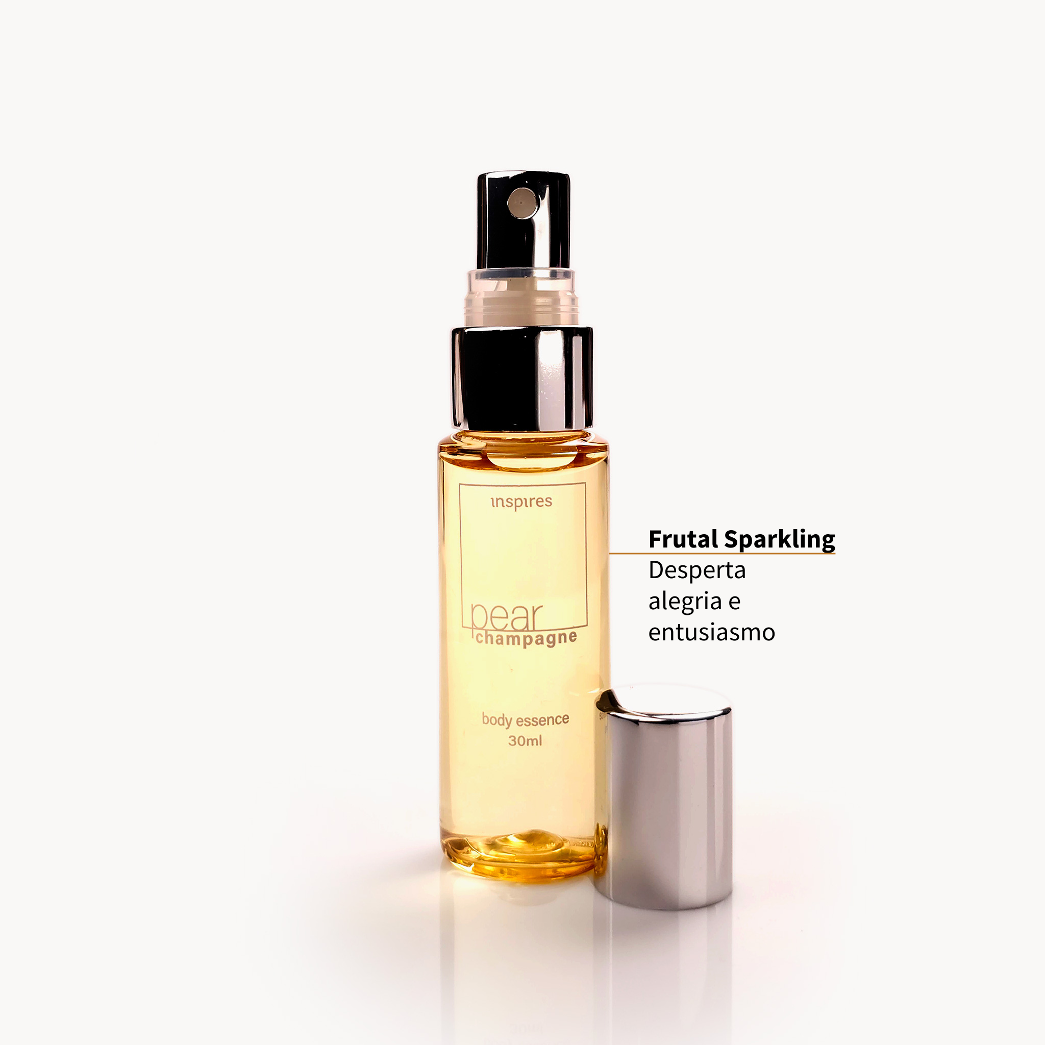 PEAR CHAMPAGNE 30ml | Body Essence frutal sofisticado que desperta o entusiasmo. Desenvolvido com Neurociência.