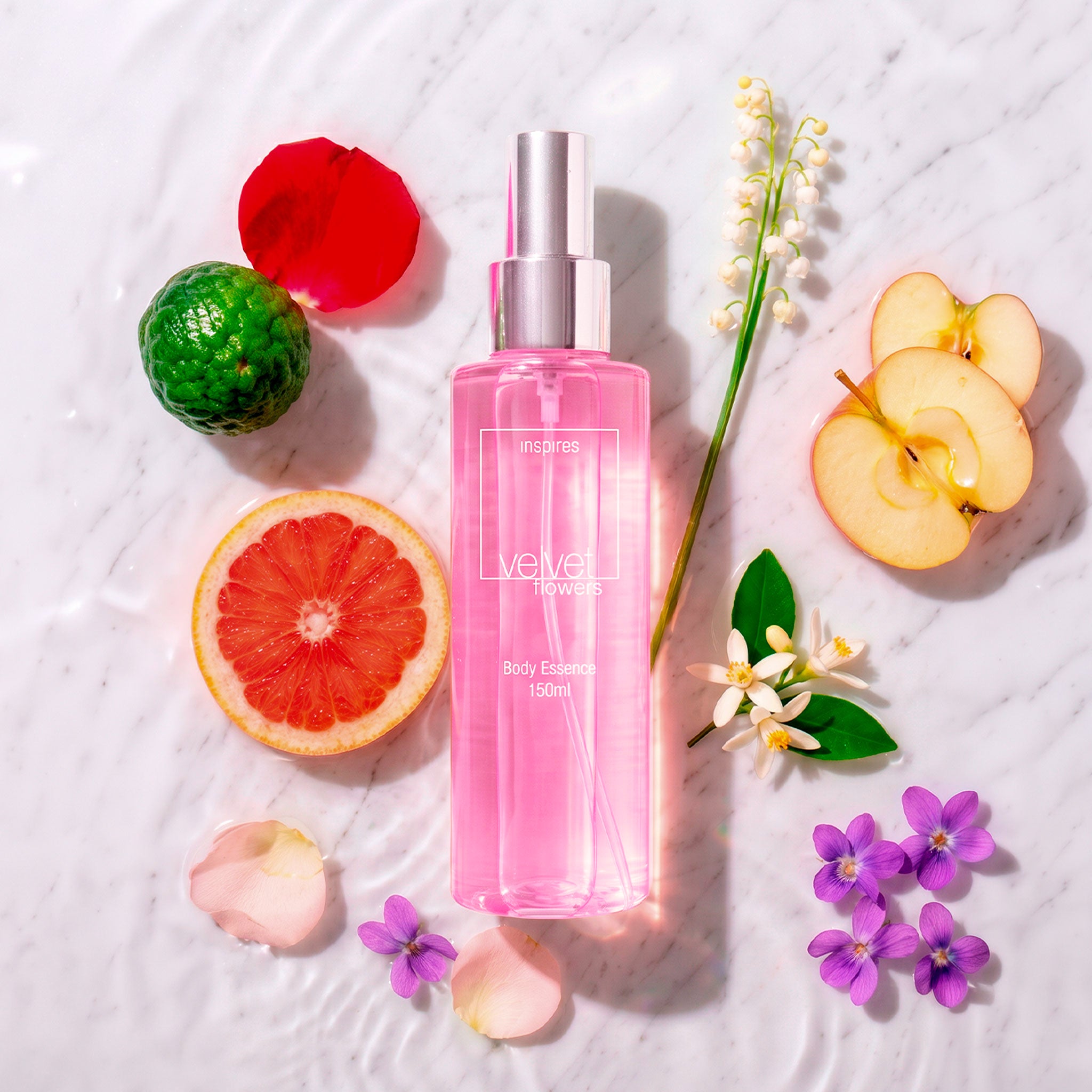 VELVET FLOWERS 150ml| Body Essence floral delicado que desperta leveza. Desenvolvido com Neurociência.