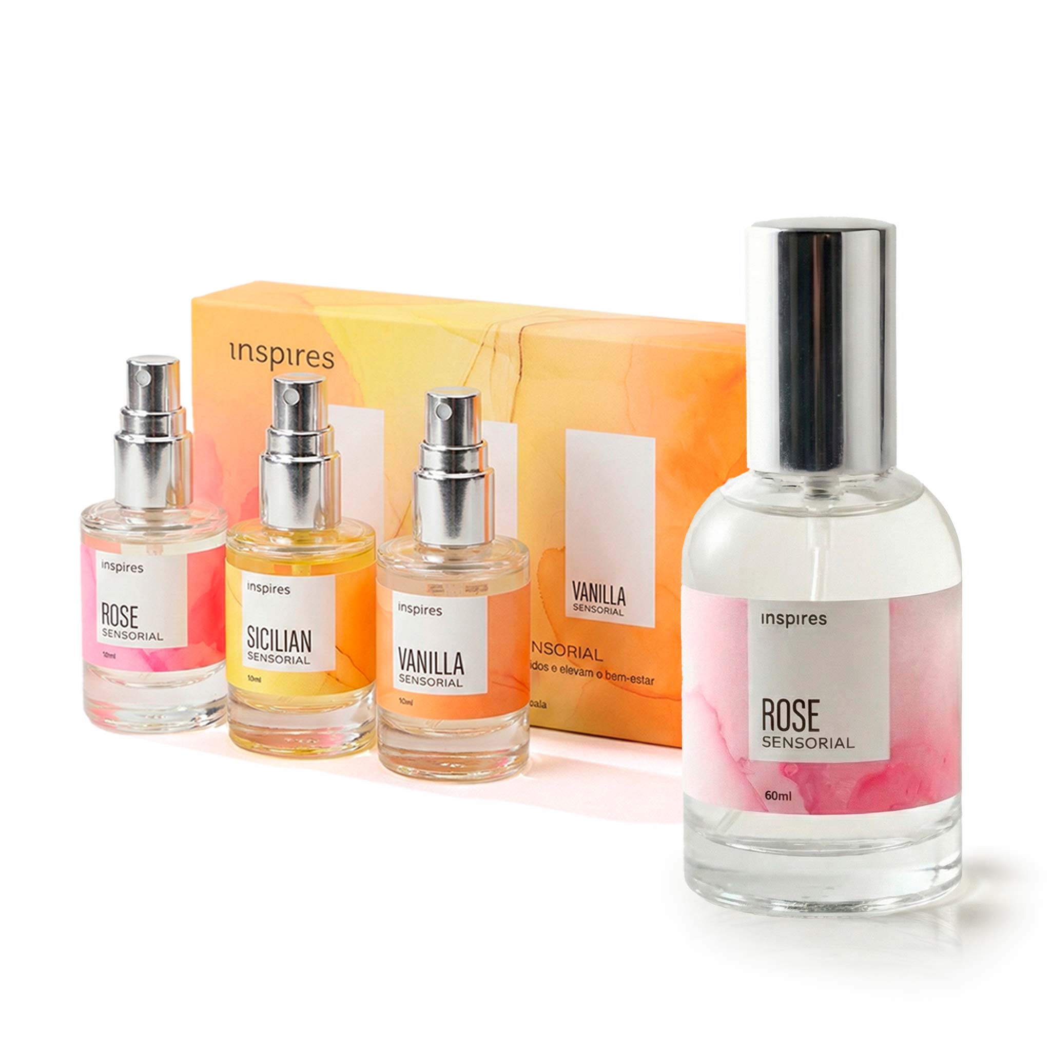 KIT COLEÇÃO MINI SENSORIAL e ROSE 60ml | Perfumes sensoriais desenvolvidos com Neurociência.