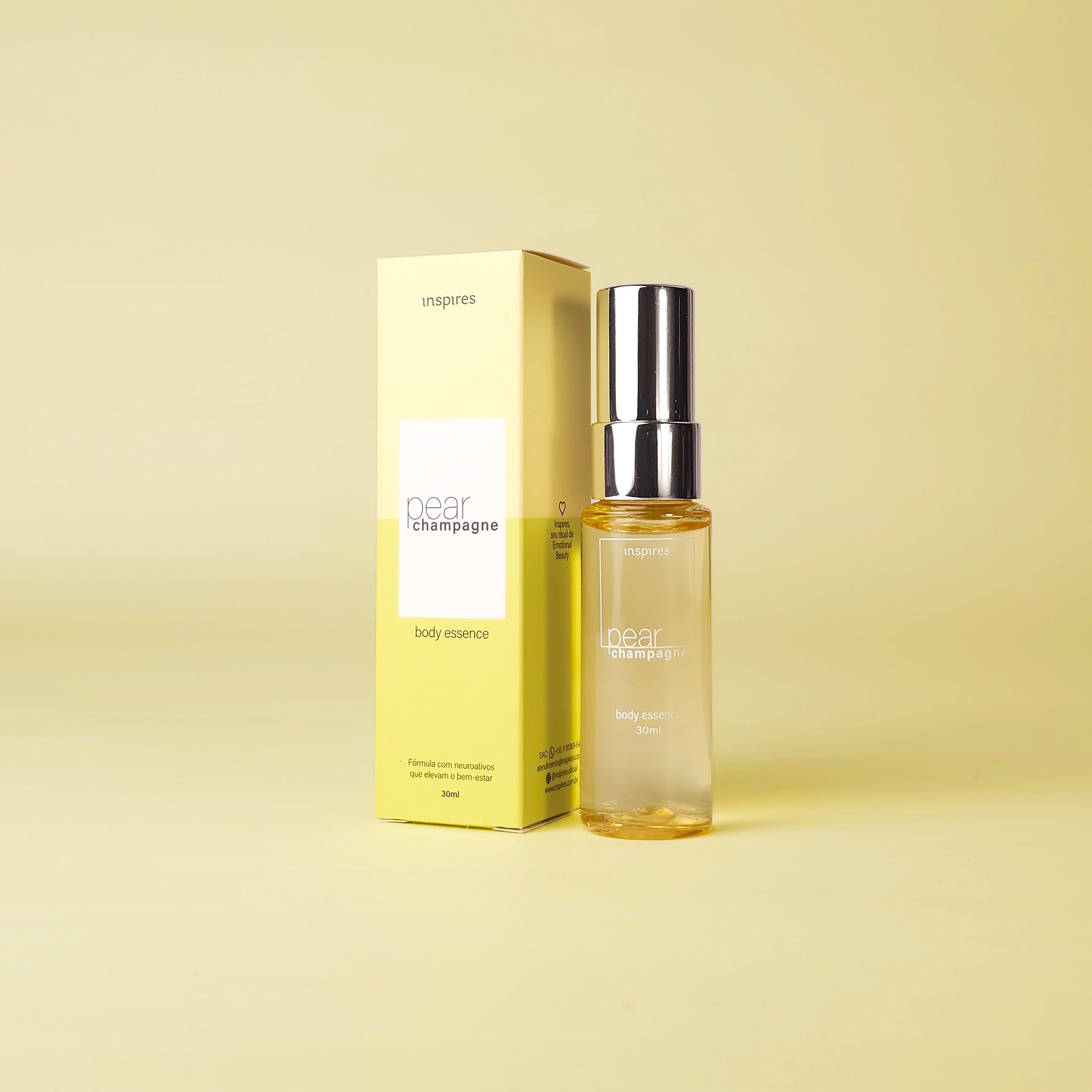 PEAR CHAMPAGNE 30ml | Body Essence frutal sofisticado que desperta o entusiasmo. Desenvolvido com Neurociência.