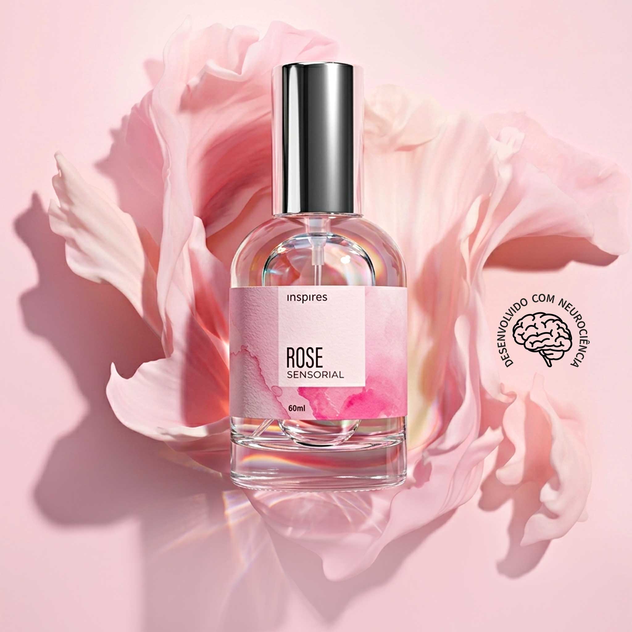 ROSE SENSORIAL 60ml | Perfume floral moderno que utiliza a Neurociência. Fresco aveludado aflora a presença e o bem-estar.