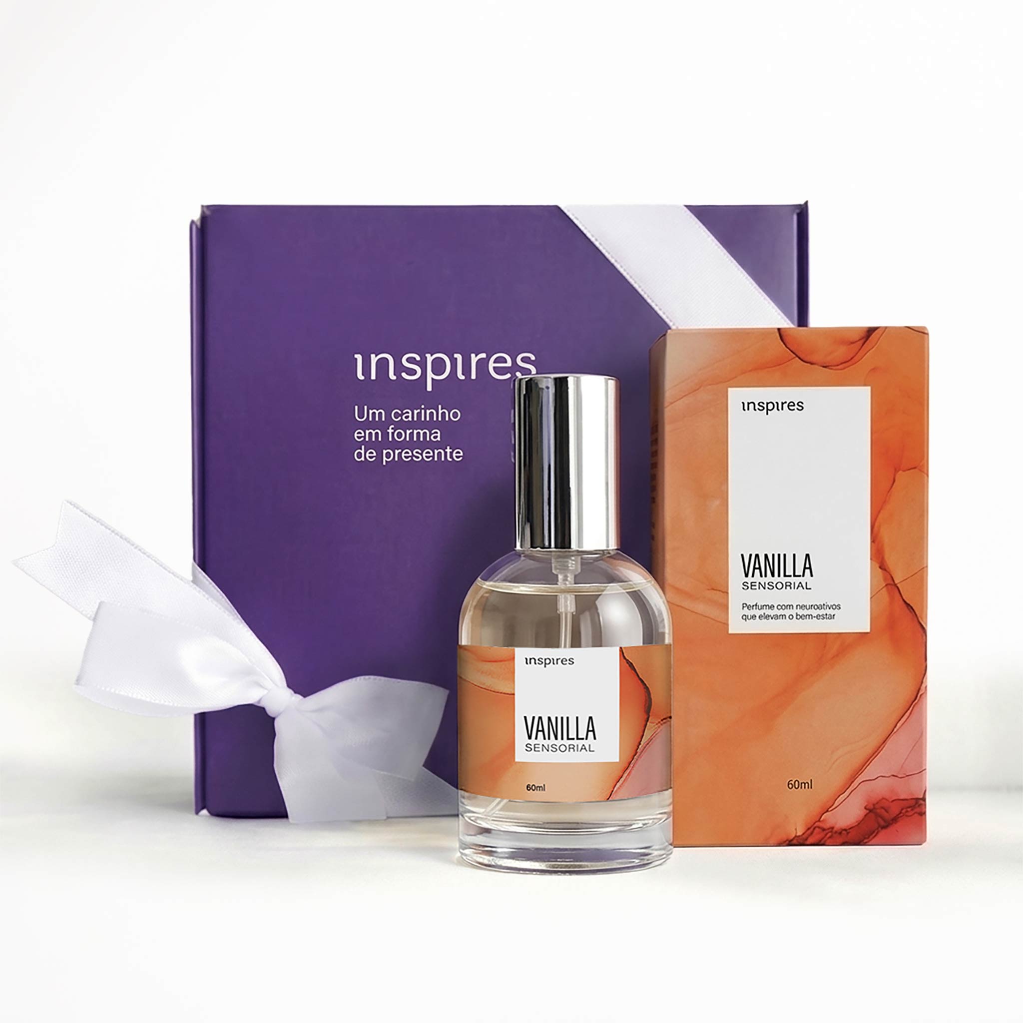 VANILLA SENSORIAL 60ml | EMBALAGEM DE PRESENTE | Perfume sofisticado que utiliza a Neurociência. Envolve a pele e traz aconchego.