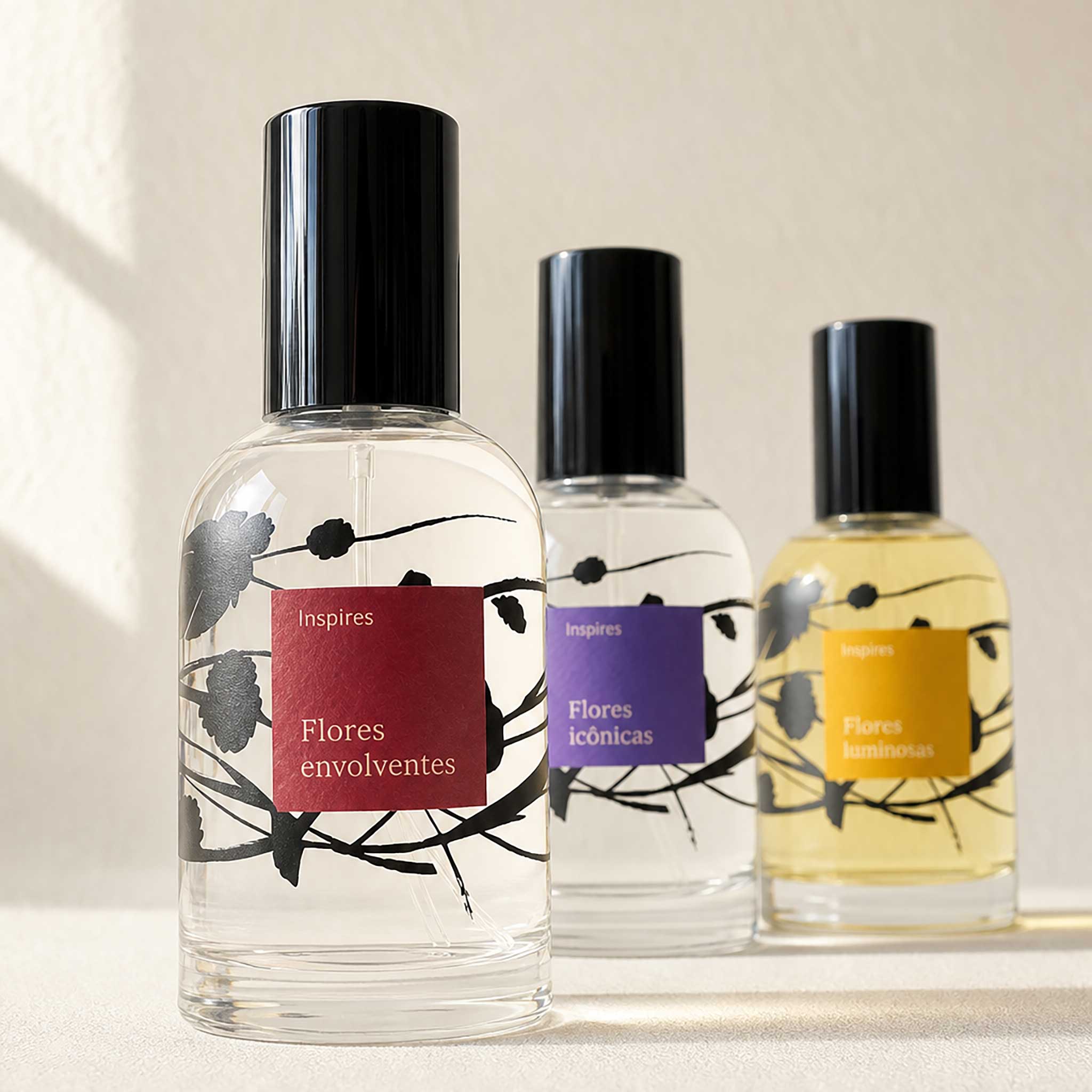 COLEÇÃO FLORES POÉTICAS | Um jardim de emoções 3 X 60 ml | Um perfume para cada você