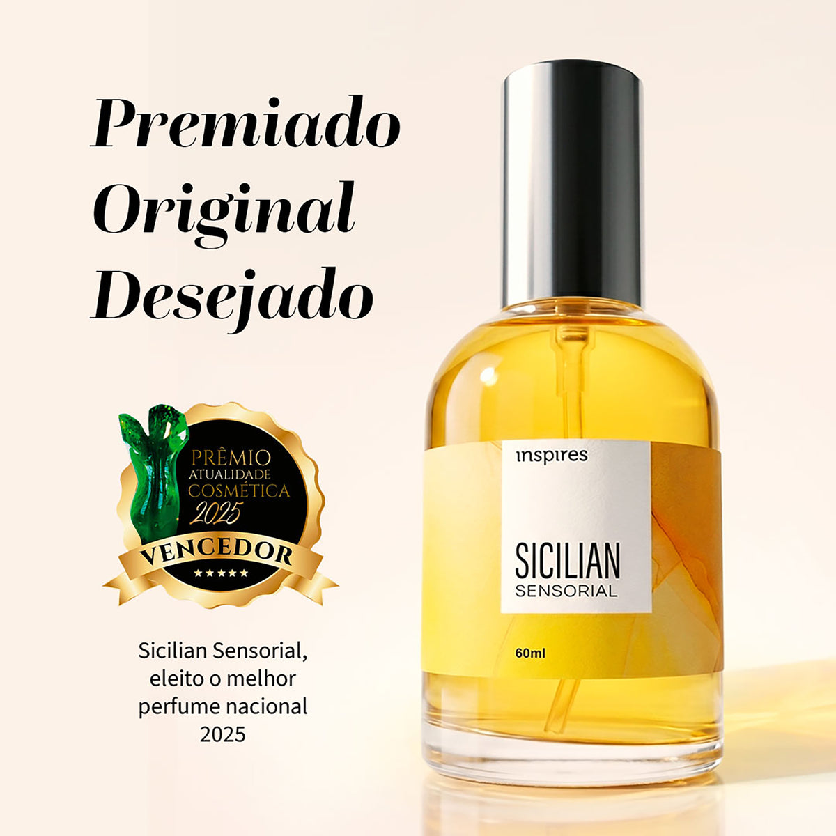 SICILIAN SENSORIAL 60ml | PERFUME PREMIADO, é um cítrico exuberante que utiliza a Neurociência e eleva a energia e o bem-estar.
