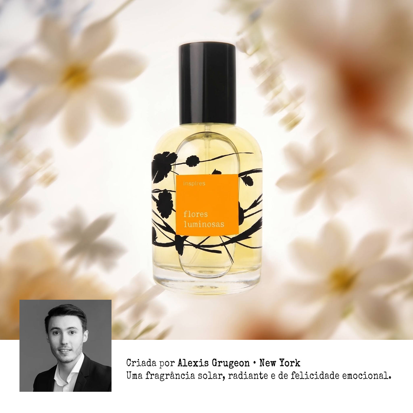 FLORES POÉTICAS LUMINOSAS | Perfume Solar Floral - 60 ML | Uma fragrância radiante, paradisíaca.