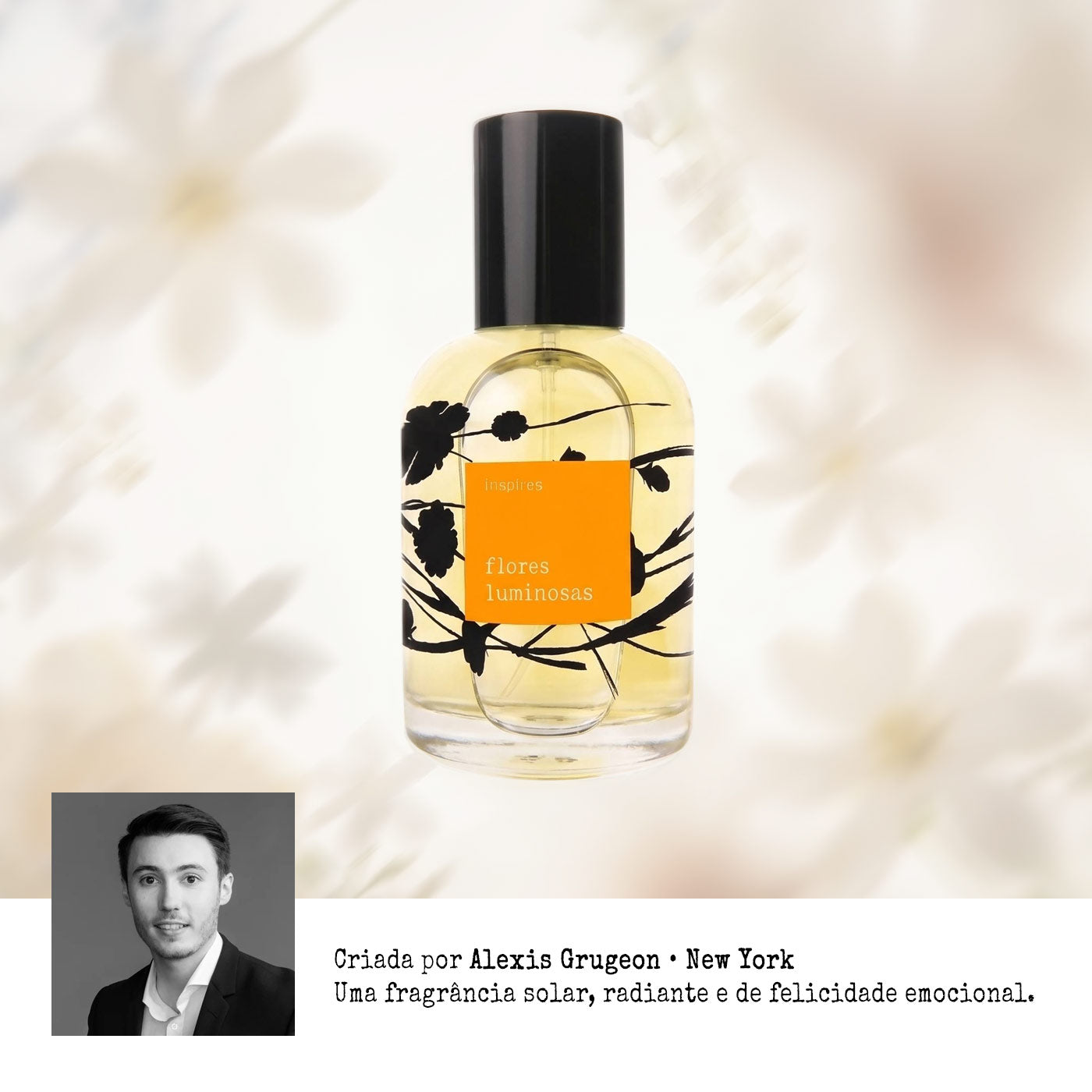 FLORES POÉTICAS LUMINOSAS | Perfume Solar Floral 60 ml | Uma fragrância radiante, paradisíaca.
