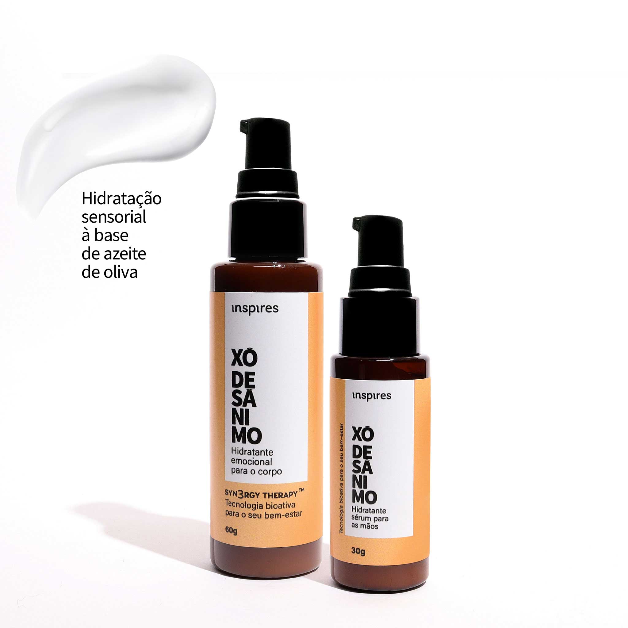 DUPLA XÔ DESÂNIMO | Hidratantes sensoriais (mãos e corpo) com blend de óleos essenciais energizantes