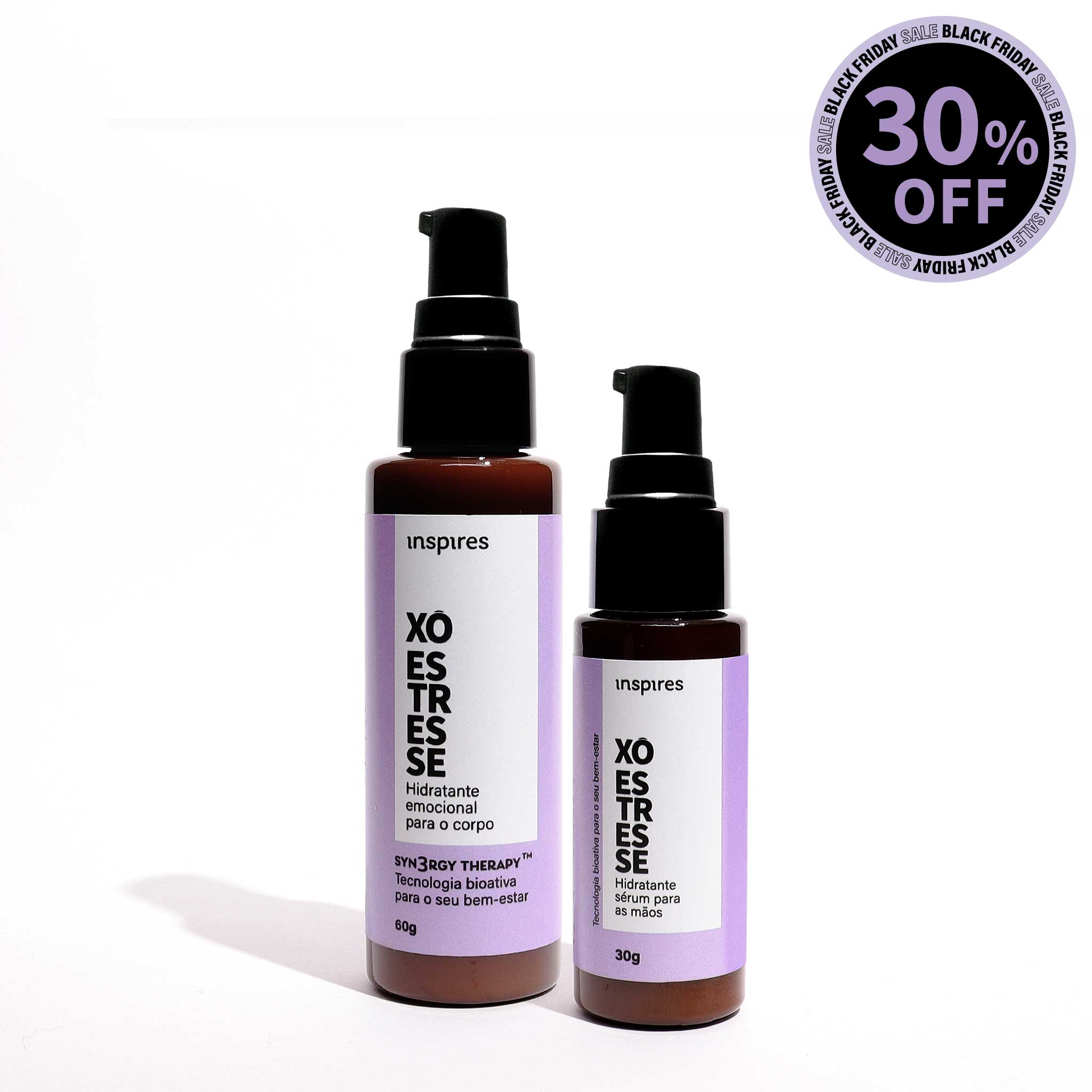 DUPLA XÔ ESTRESSE | Hidratantes (mãos e corpo) que promovem alívio e relaxamento