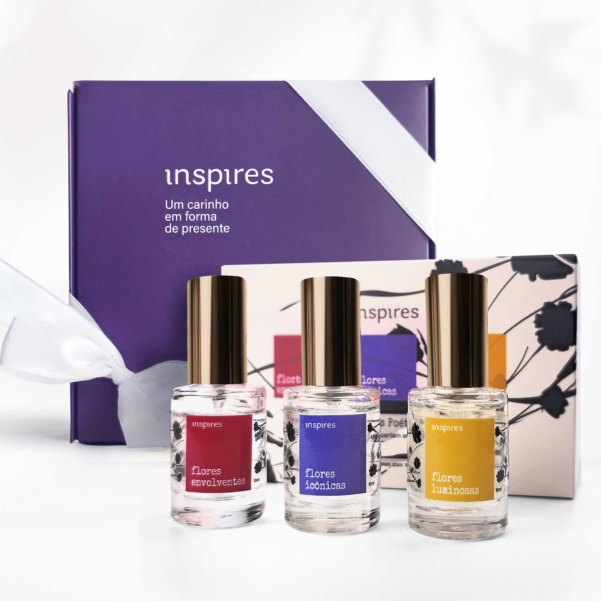 COLEÇÃO FLORES POÉTICAS |  Um jardim de emoções - 3 X 10 ML [EMBALAGEM PARA PRESENTE]| Um perfume para cada momento (Cópia)