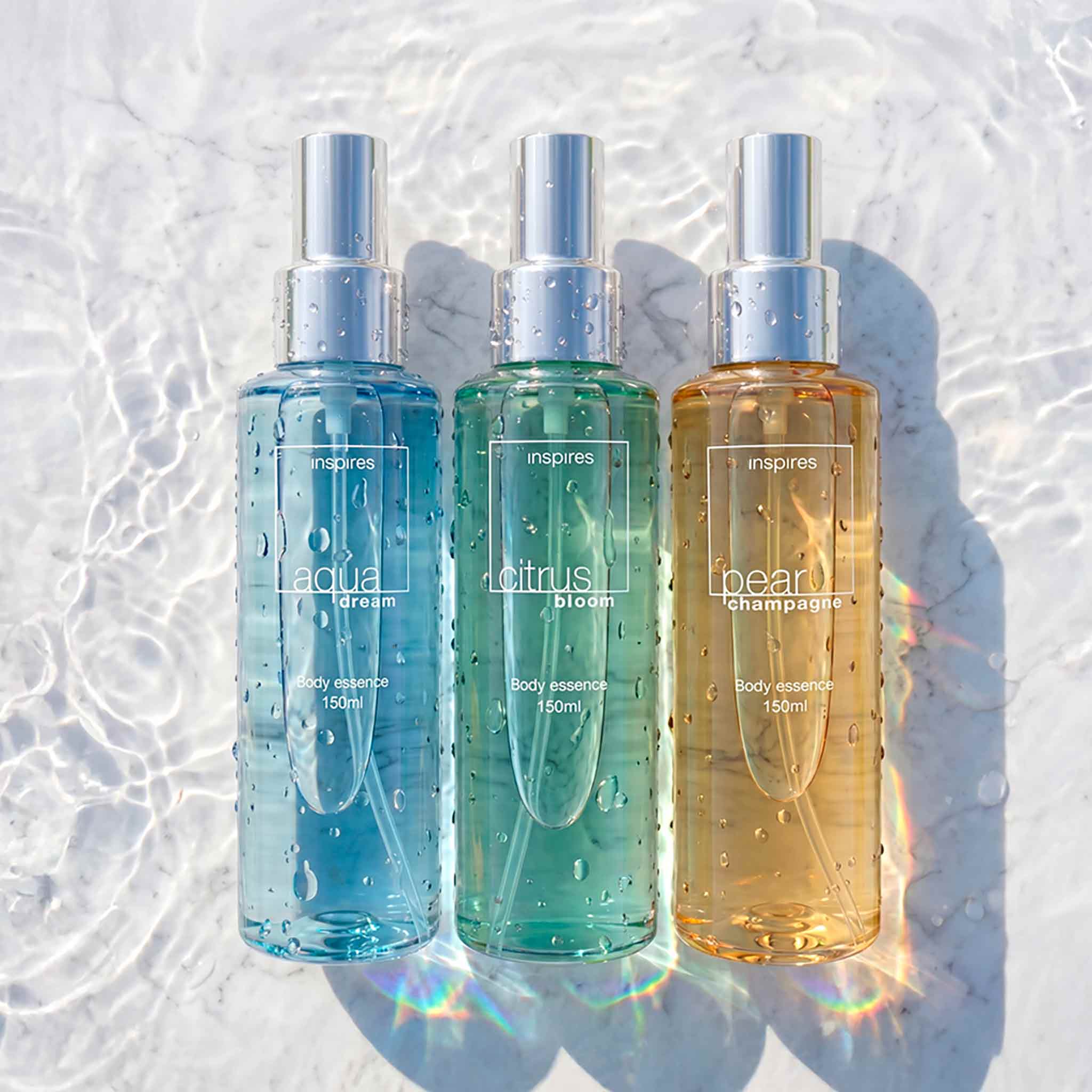 COLEÇÃO FAVORITOS 150ml | 3 BODY ESSENCES deliciosamente refrescantes,