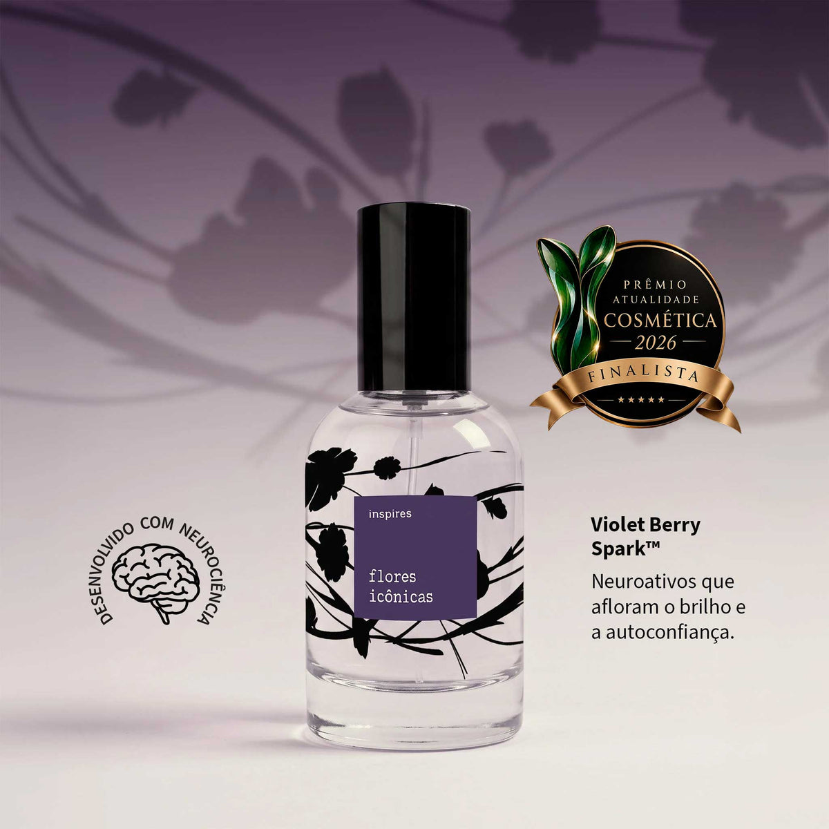 FLORES POÉTICAS ICÔNICAS | Perfume luxuoso Floral  60 ml | Uma assinatura marcante e inesquecível.