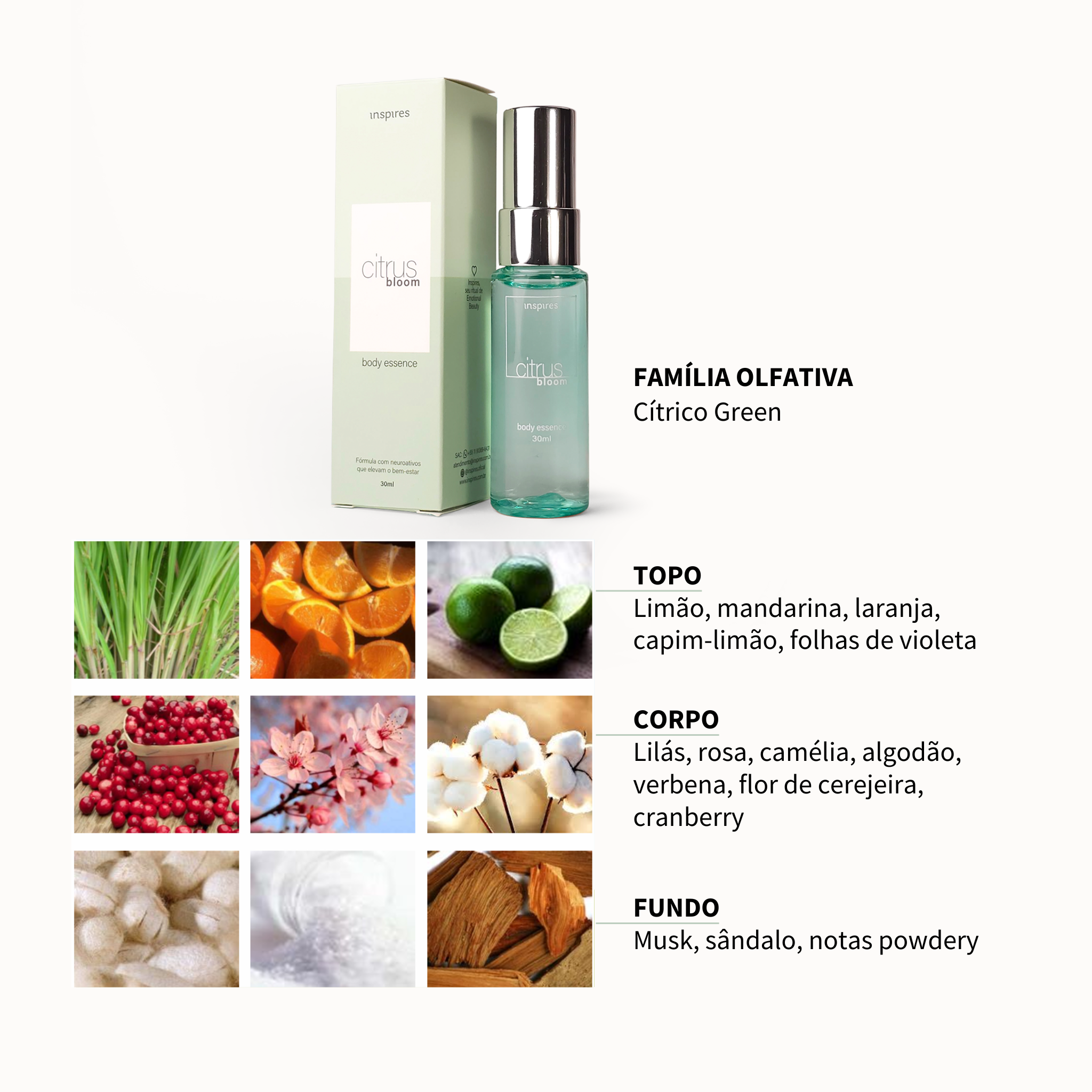 CITRUS BLOOM | Body Essence cítrico frutal que ativa a energia