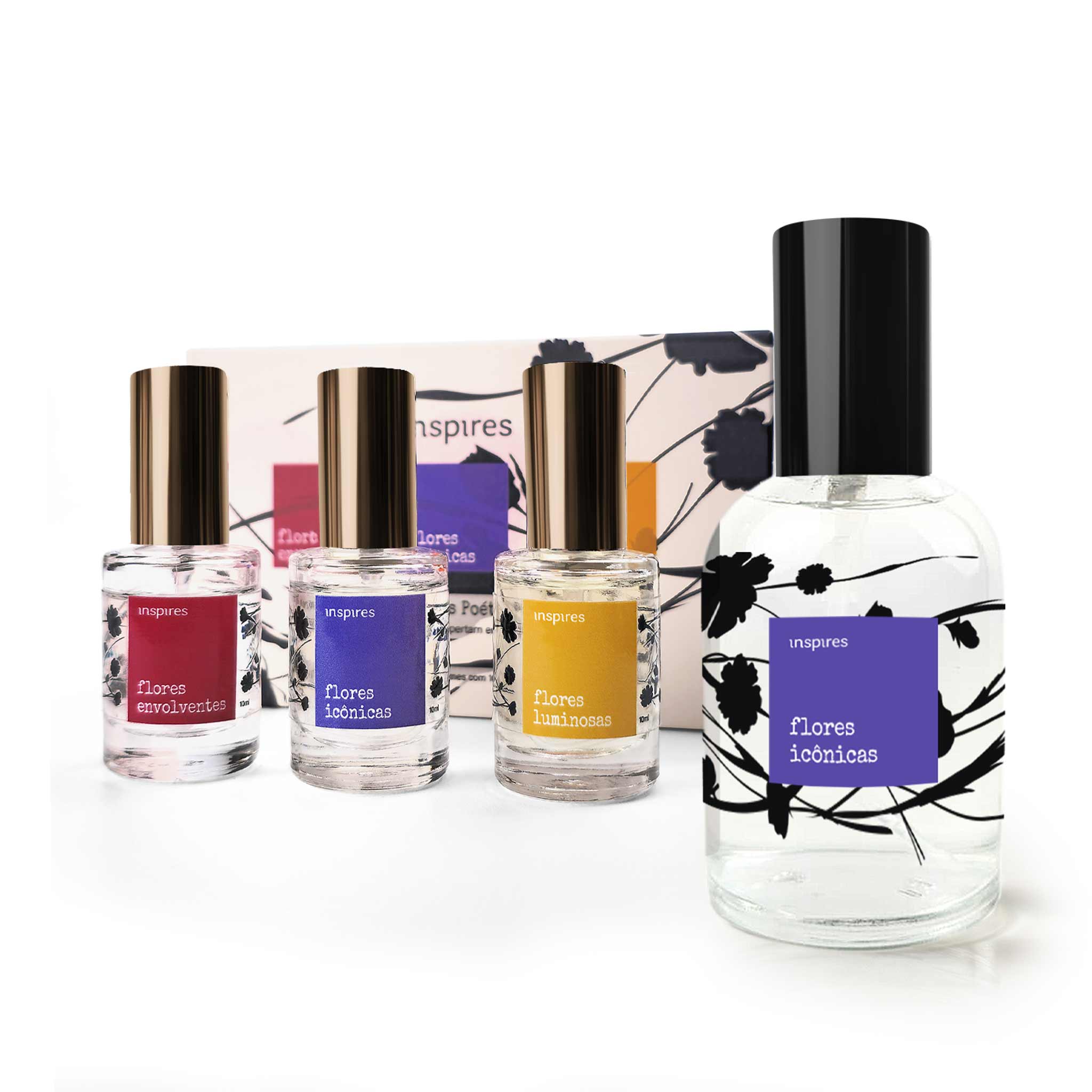 KIT COLEÇÃO FLORES POÉTICAS e ICÔNICAS |  Um jardim de emoções | Um perfume para cada momento.
