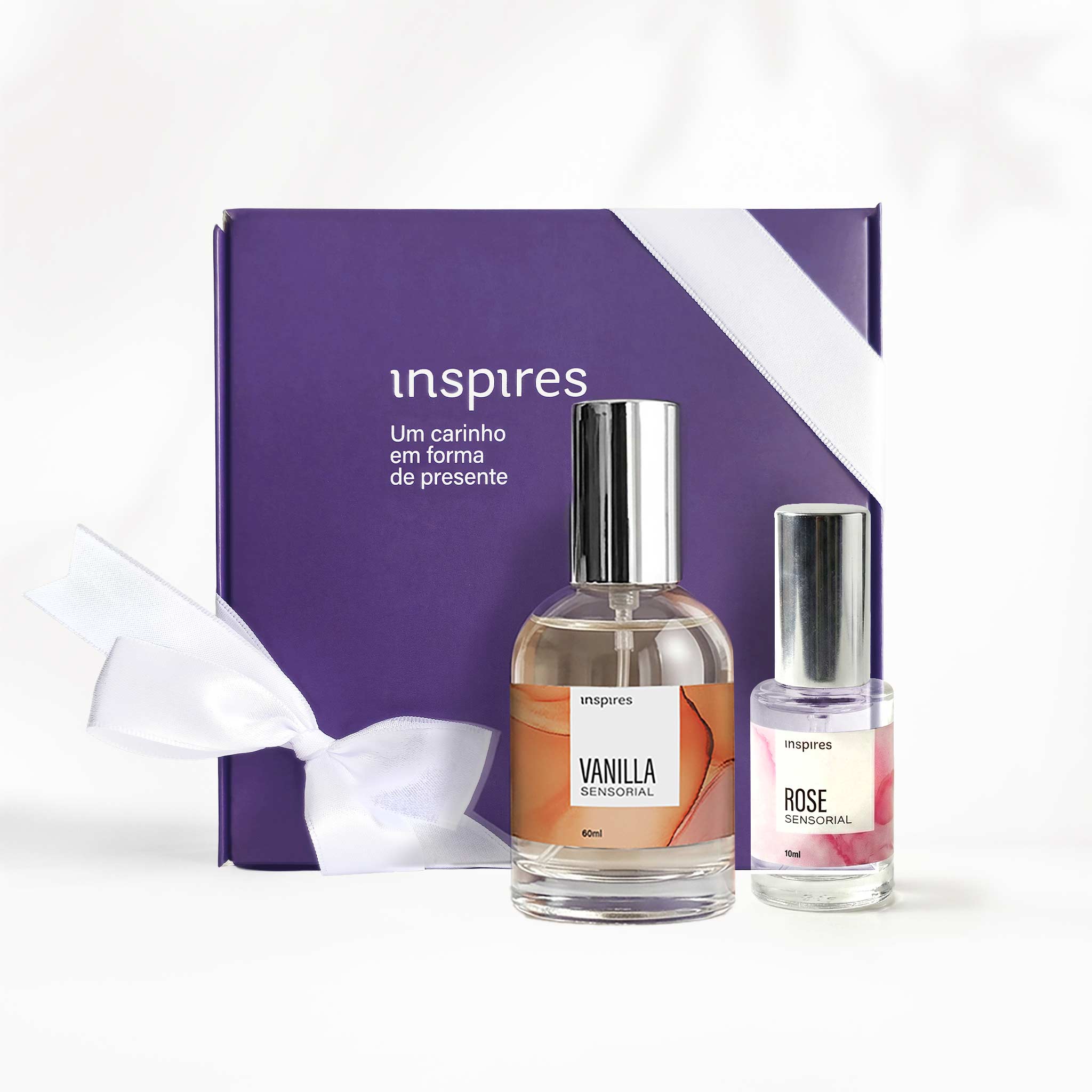 KIT VANILLA SENSORIAL 60ml + ROSE SENSORIAL 10ml [EMBALAGEM DE PRESENTE] | Sofisticação Sensual