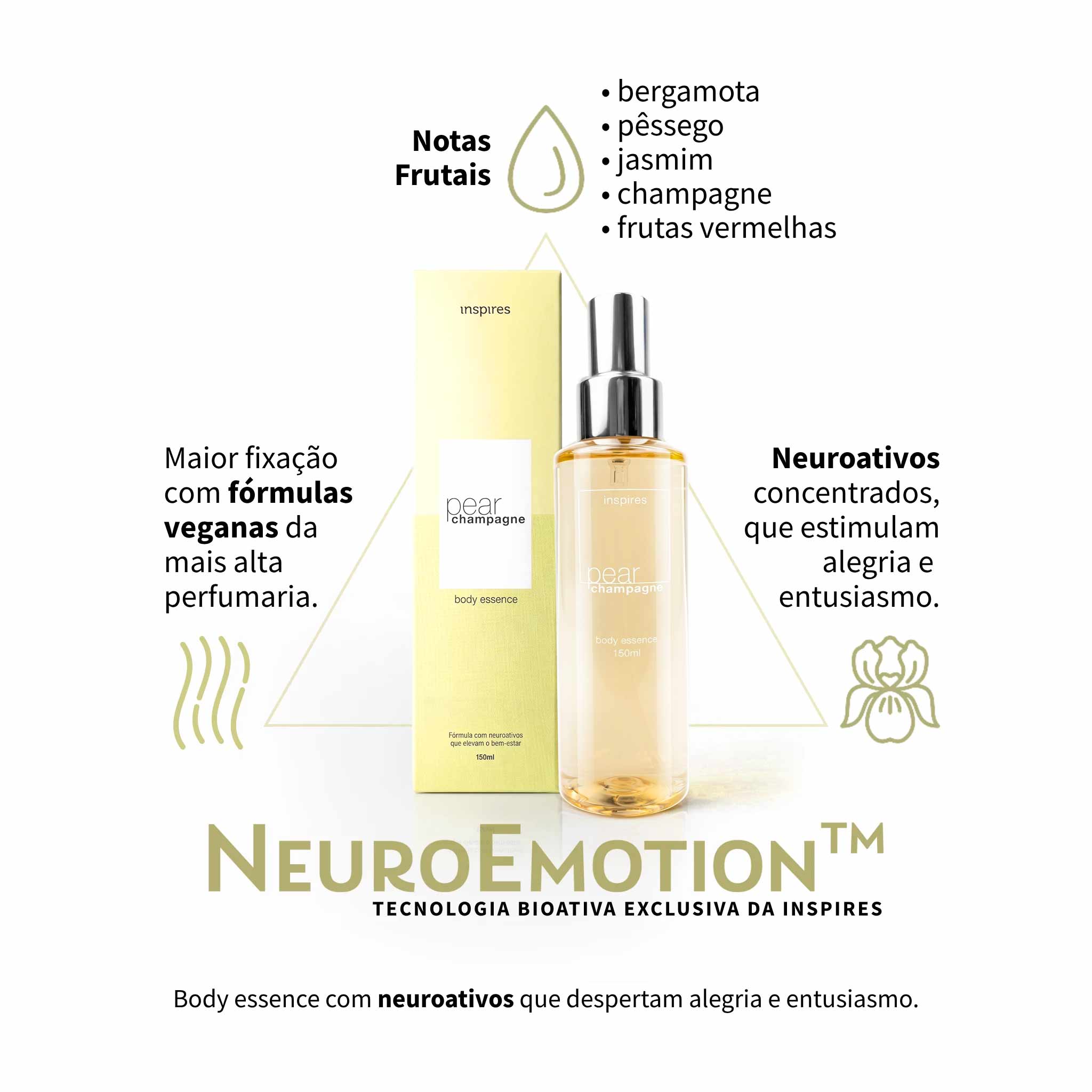 COLEÇÃO FAVORITOS 150ml [PRESENTE] 3 BODY ESSENCES deliciosamente refrescantes, desenvolvidos com Neurociência. (Cópia)