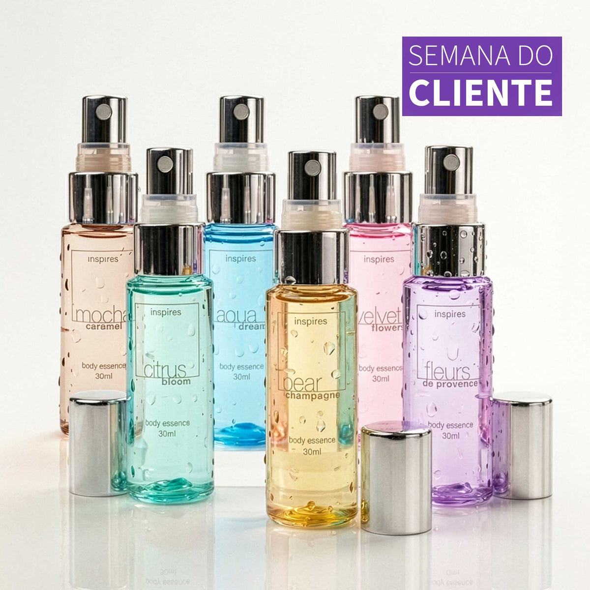 COLEÇÃO FLOW | 6 Body Essences. Fragrâncias leves, deliciosas, desenvolvidas com Neurociência.