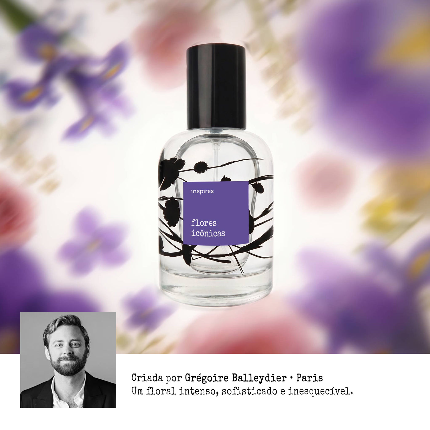 FLORES POÉTICAS ICÔNICAS | Perfume luxuoso Floral - 60 ML |[EMBALAGEM PARA PRESENTE] Uma assinatura marcante e inequecível. (Cópia)
